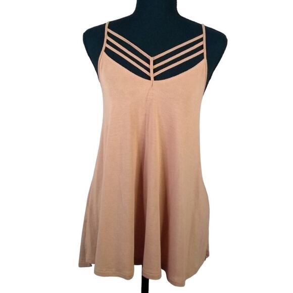 Express Tops - Express Baggy Peach Strappy Tank Size Large